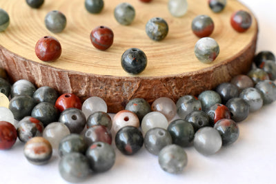 Conglomerate Beads, Natural Round Crystal Beads 6mm to 10mm