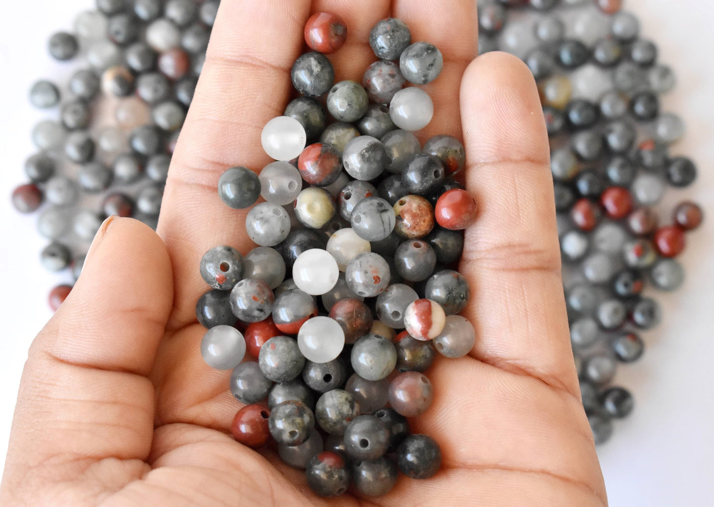 Conglomerate Beads, Natural Round Crystal Beads 6mm to 10mm