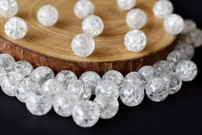 Crack Crystal Beads, Natural Round Crystal Beads 8mm, 10mm