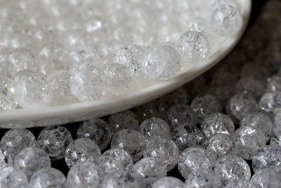 Crack Crystal Beads, Natural Round Crystal Beads 8mm, 10mm