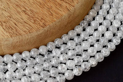 Crack Crystal Beads, Natural Round Crystal Beads 8mm, 10mm