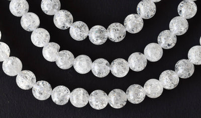 Crack Crystal Beads, Natural Round Crystal Beads 8mm, 10mm