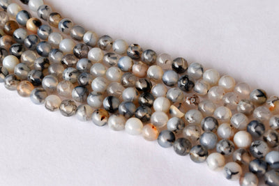 DragonVein Agate Beads, Natural Round Crystal Beads 6mm to 10mm