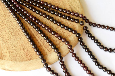 Garnet Beads, Natural Round Crystal Beads 4mm to 12mm