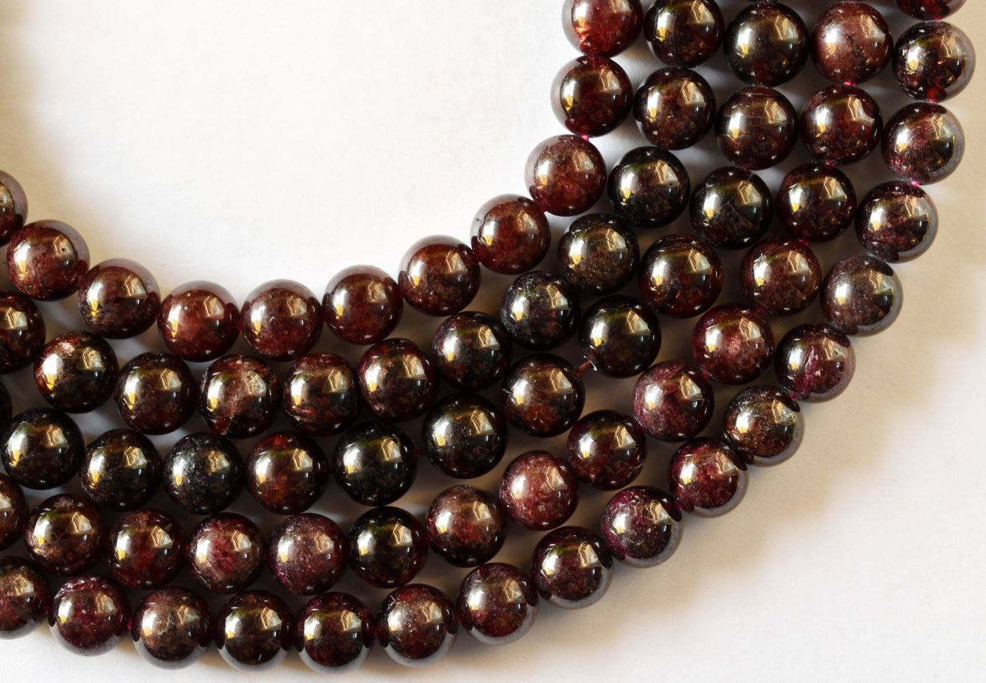 Garnet Beads, Natural Round Crystal Beads 4mm to 12mm