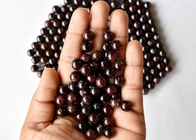 Garnet Beads, Natural Round Crystal Beads 4mm to 12mm