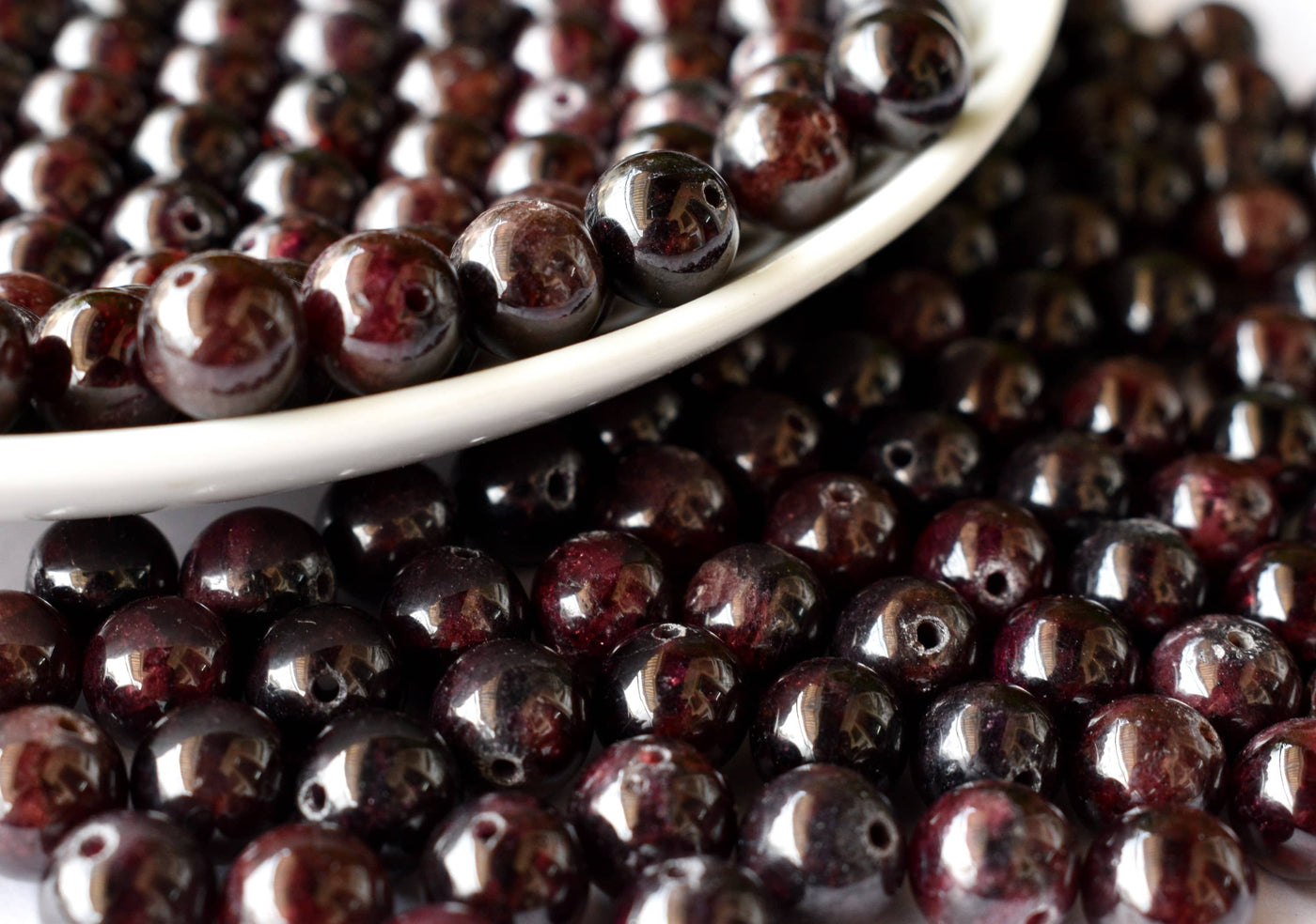 Garnet Beads, Natural Round Crystal Beads 4mm to 12mm