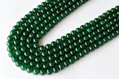 Green Jade Beads, Natural Round Crystal Beads 4mm to 10mm