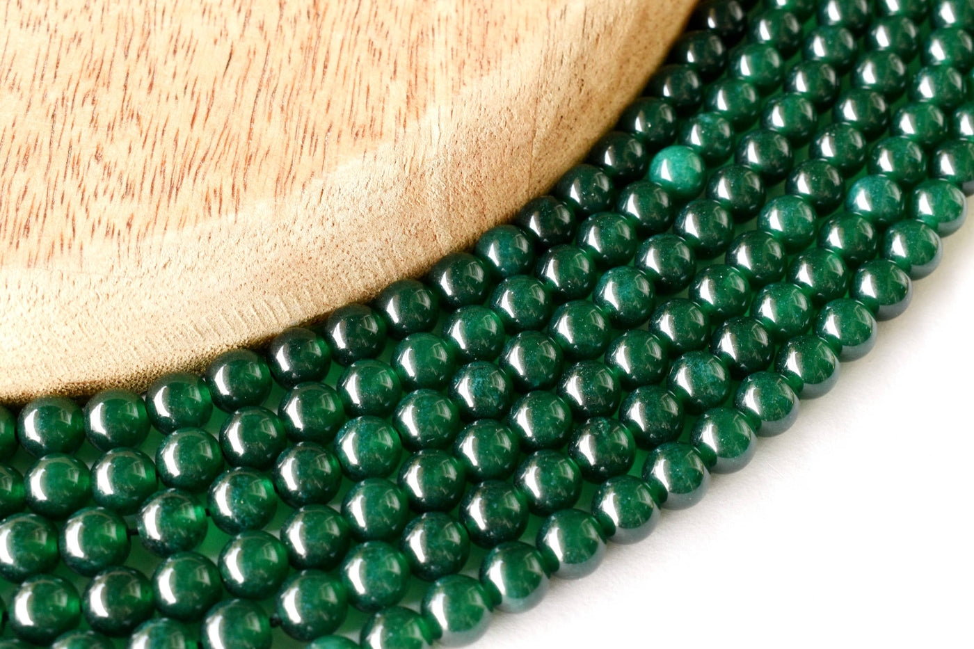 Green Jade Beads, Natural Round Crystal Beads 4mm to 10mm