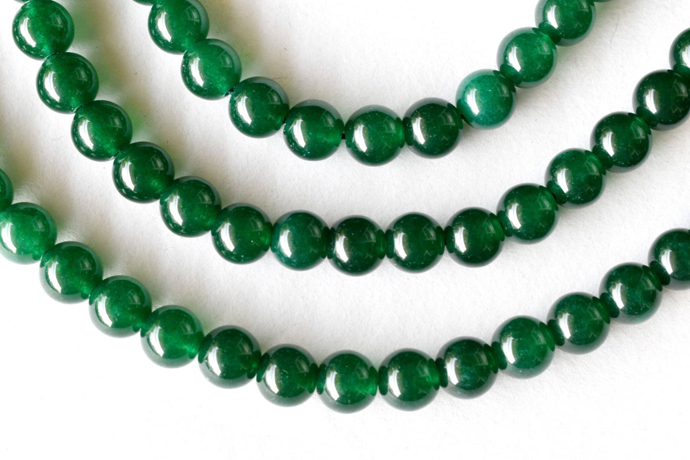 Green Jade Beads, Natural Round Crystal Beads 4mm to 10mm