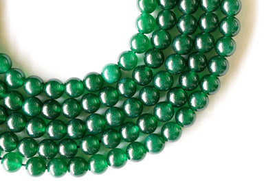 Green Jade Beads, Natural Round Crystal Beads 4mm to 10mm