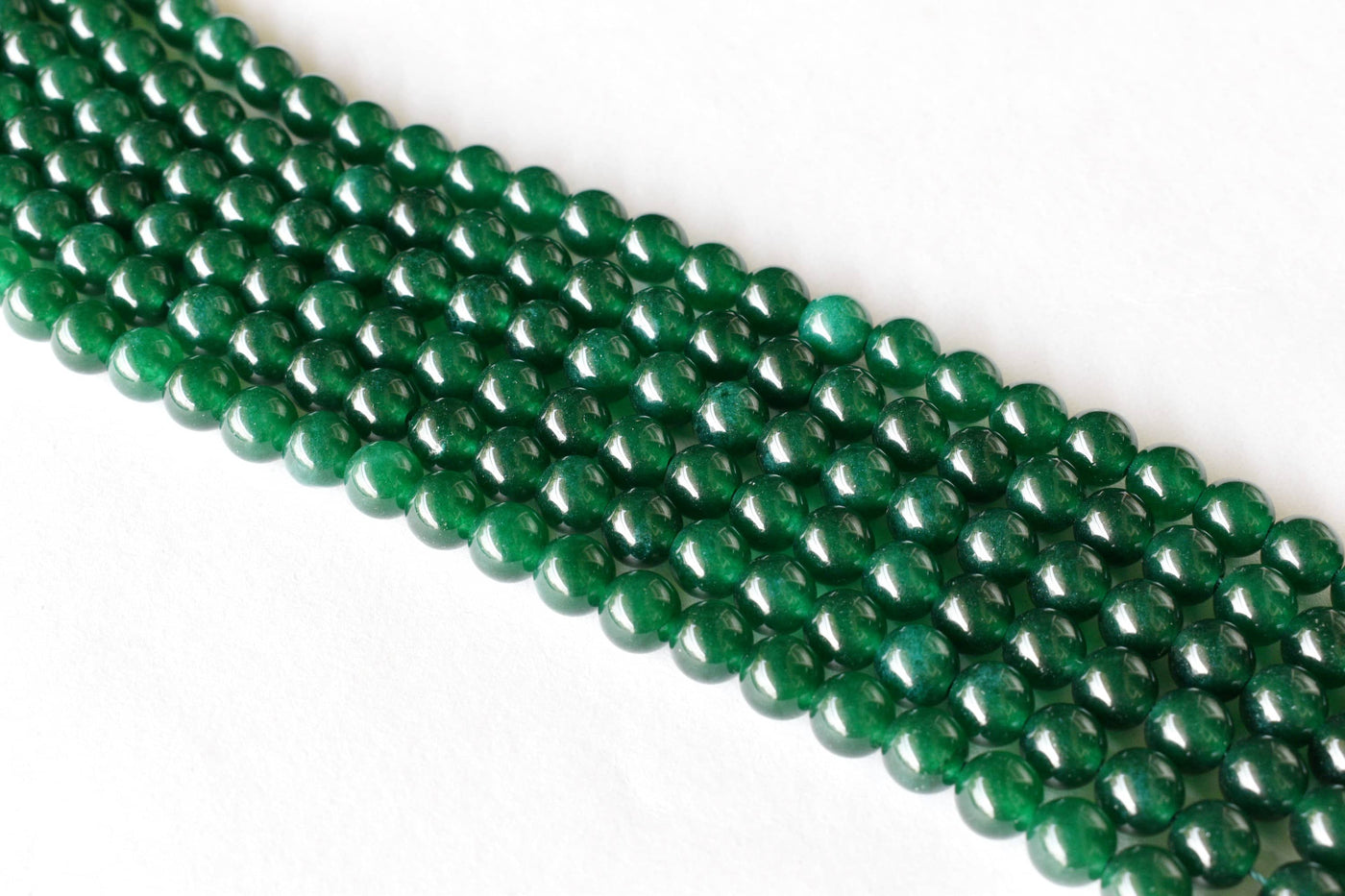 Green Jade Beads, Natural Round Crystal Beads 4mm to 10mm