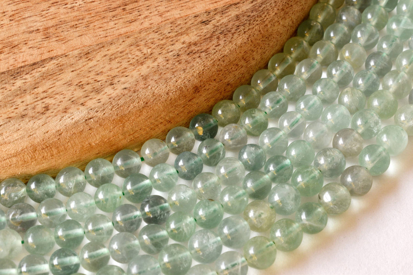 Green Fluorite Beads, Natural Round Crystal Beads 4mm to 10mm