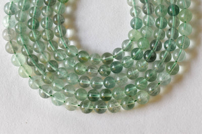 Green Fluorite Beads, Natural Round Crystal Beads 4mm to 10mm