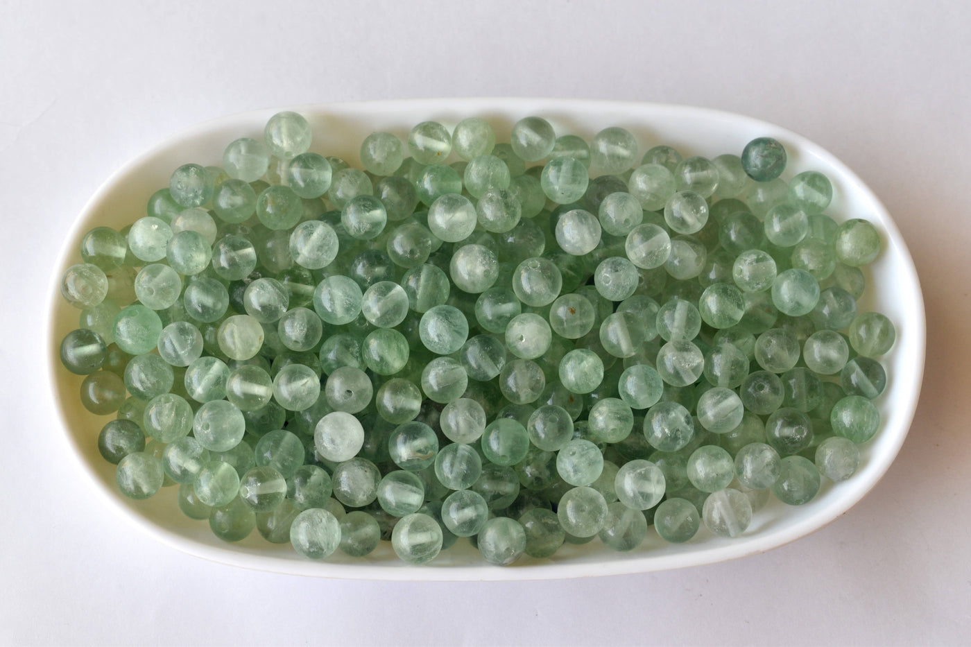 Green Fluorite Beads, Natural Round Crystal Beads 4mm to 10mm