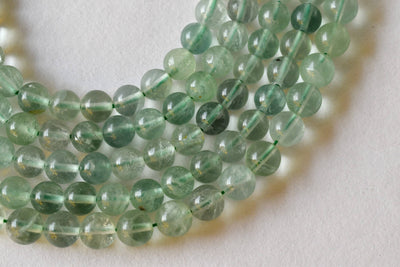 Green Fluorite Beads, Natural Round Crystal Beads 4mm to 10mm