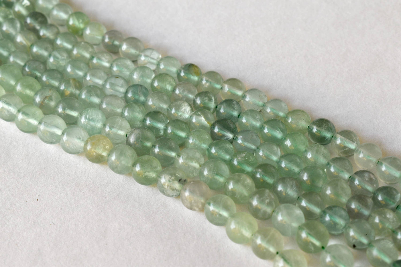 Green Fluorite Beads, Natural Round Crystal Beads 4mm to 10mm