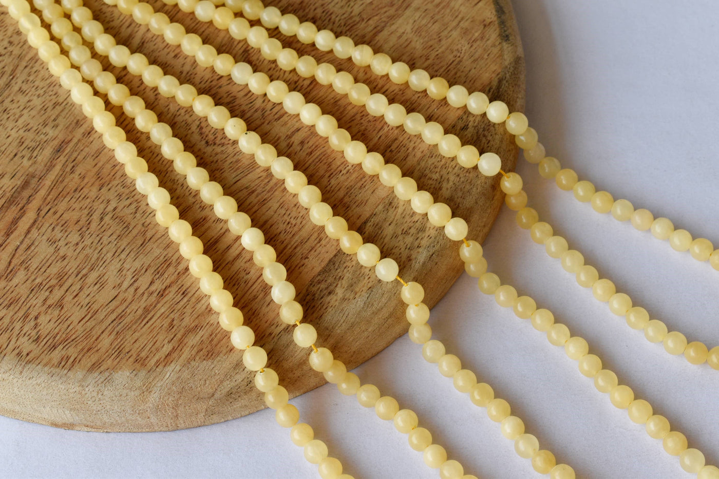 Honey Calcite Beads, Natural Round Crystal Beads 4mm to 12mm