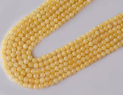 Honey Calcite Beads, Natural Round Crystal Beads 4mm to 12mm