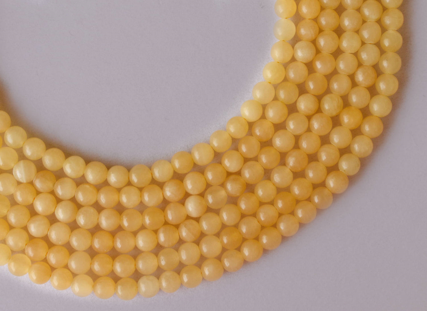 Honey Calcite Beads, Natural Round Crystal Beads 4mm to 12mm