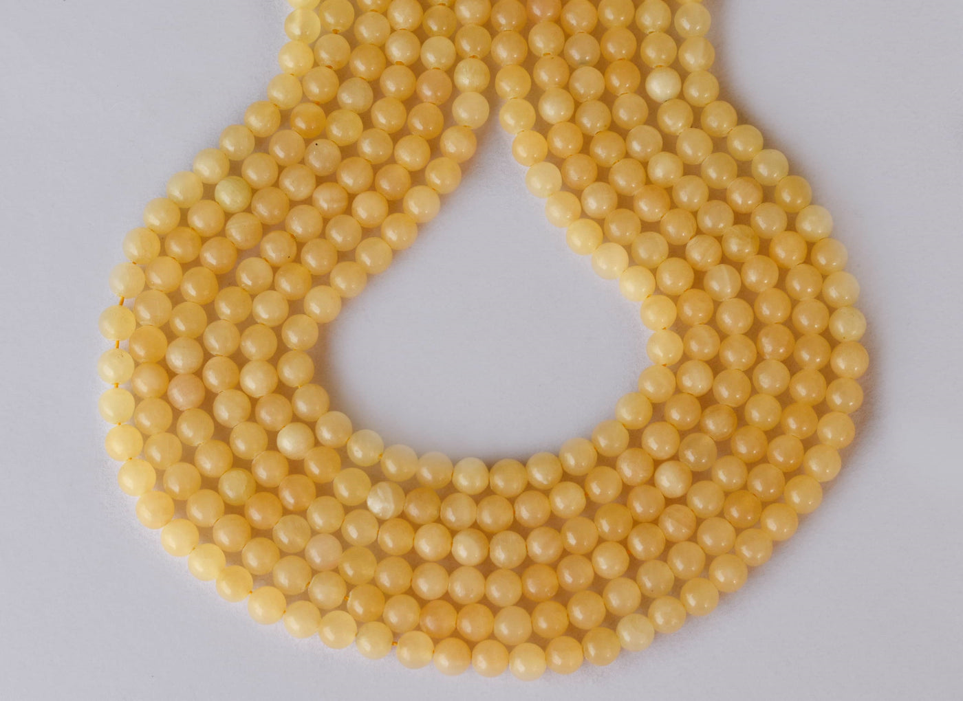 Honey Calcite Beads, Natural Round Crystal Beads 4mm to 12mm