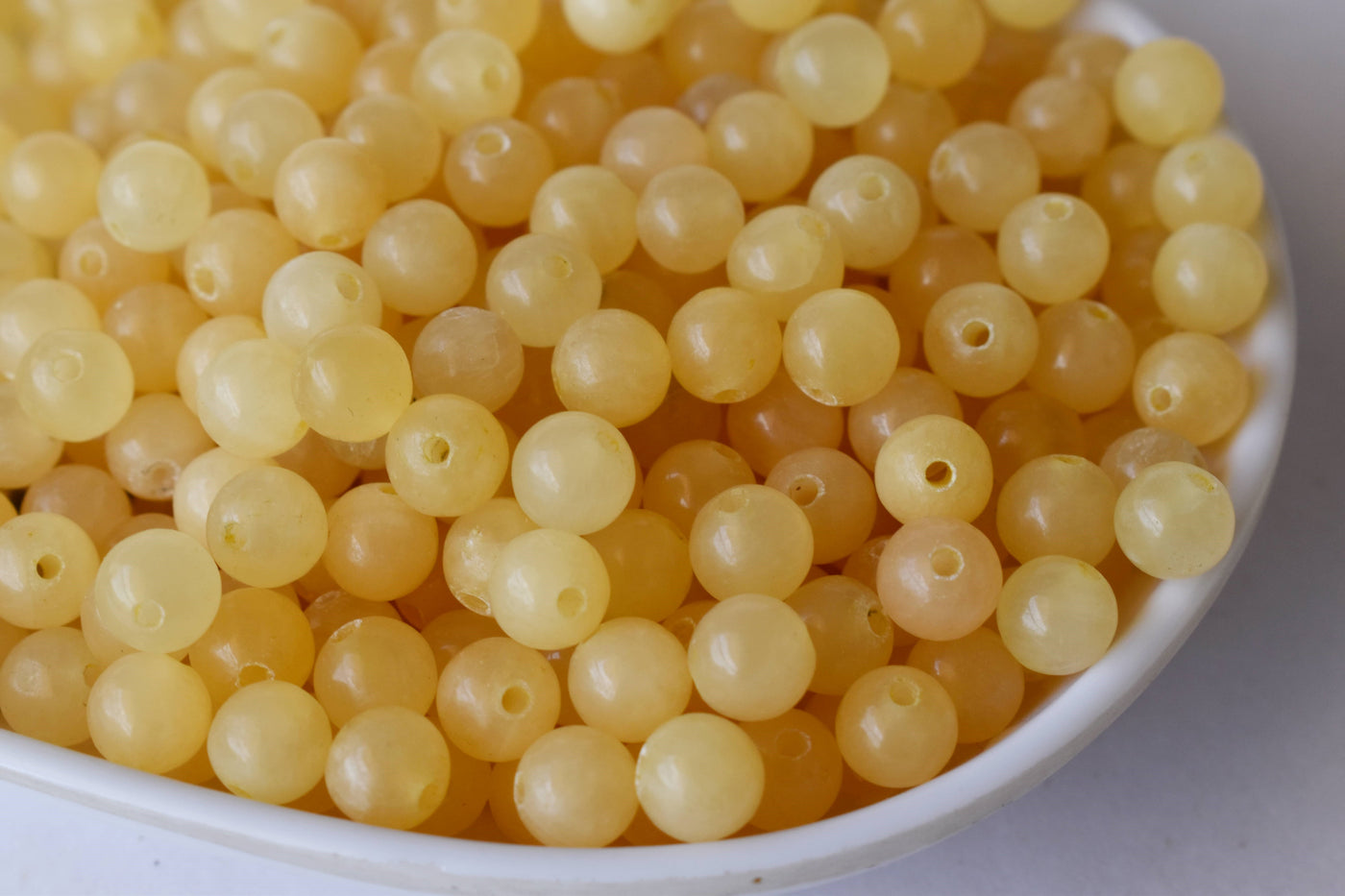 Honey Calcite Beads, Natural Round Crystal Beads 4mm to 12mm