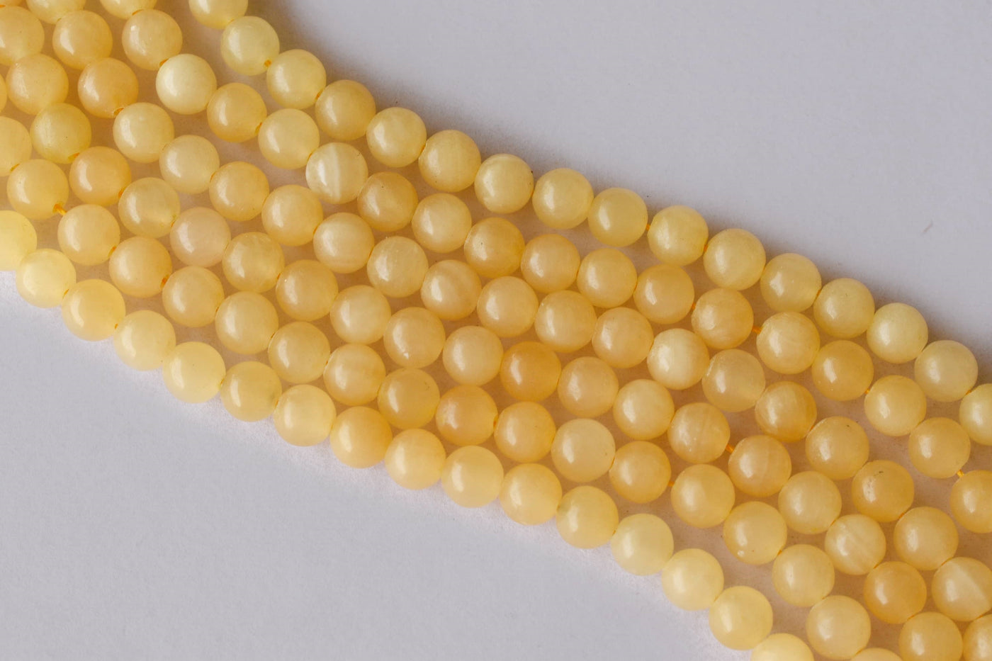 Honey Calcite Beads, Natural Round Crystal Beads 4mm to 12mm