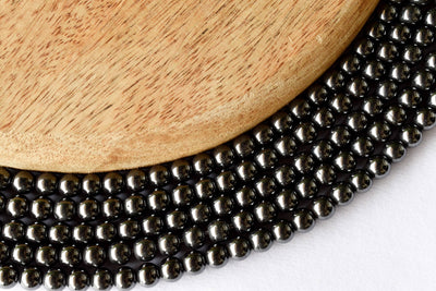 Hematite Beads, Natural Round Crystal Beads 4mm to 12mm