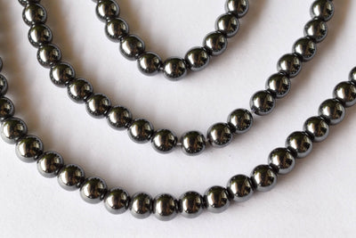 Hematite Beads, Natural Round Crystal Beads 4mm to 12mm