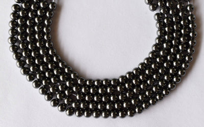 Hematite Beads, Natural Round Crystal Beads 4mm to 12mm