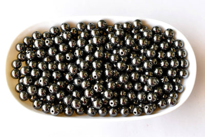 Hematite Beads, Natural Round Crystal Beads 4mm to 12mm