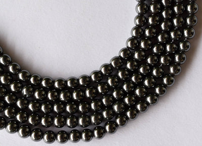 Hematite Beads, Natural Round Crystal Beads 4mm to 12mm