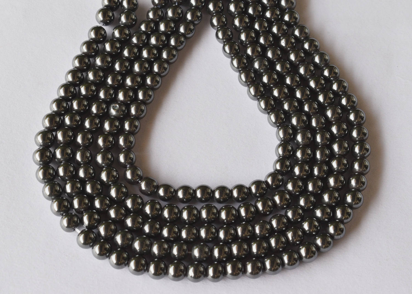 Hematite Beads, Natural Round Crystal Beads 4mm to 12mm