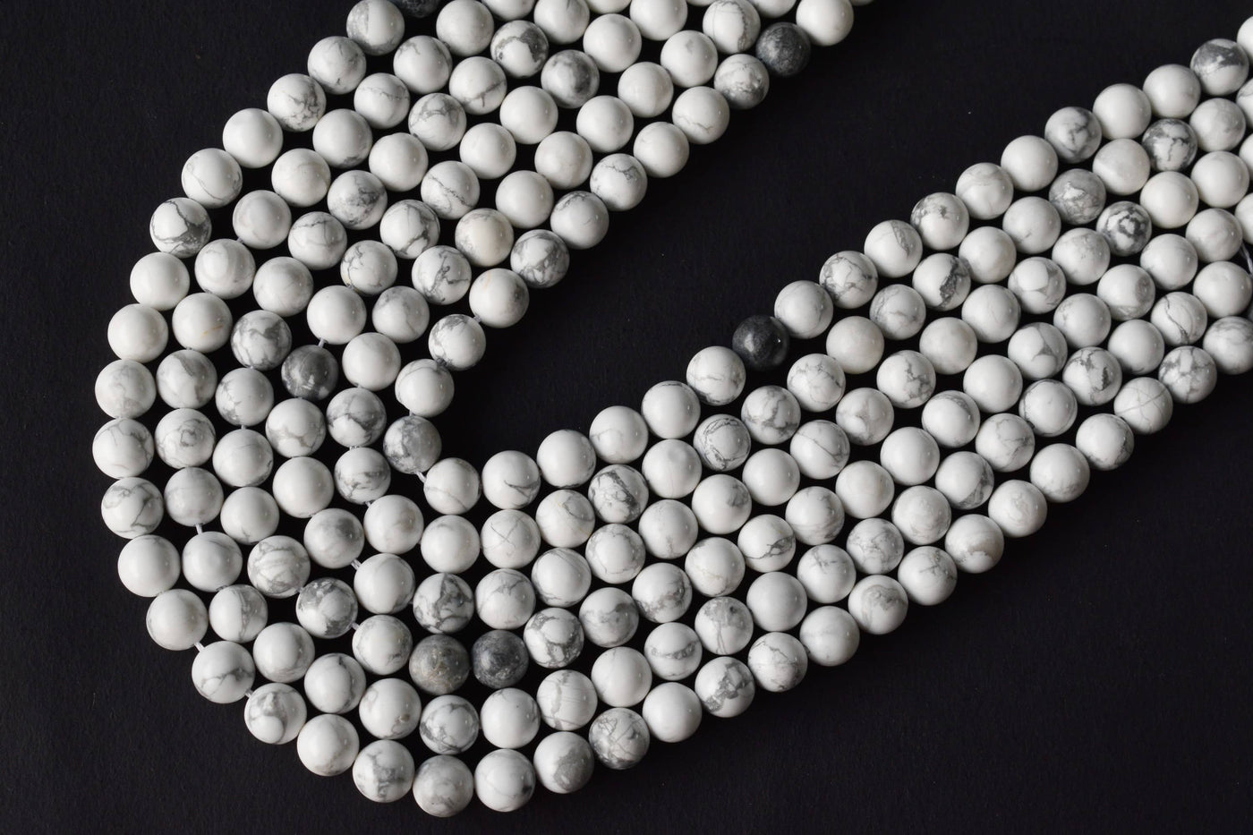 Howlite Beads, Natural Round Crystal Beads 4mm to 12mm