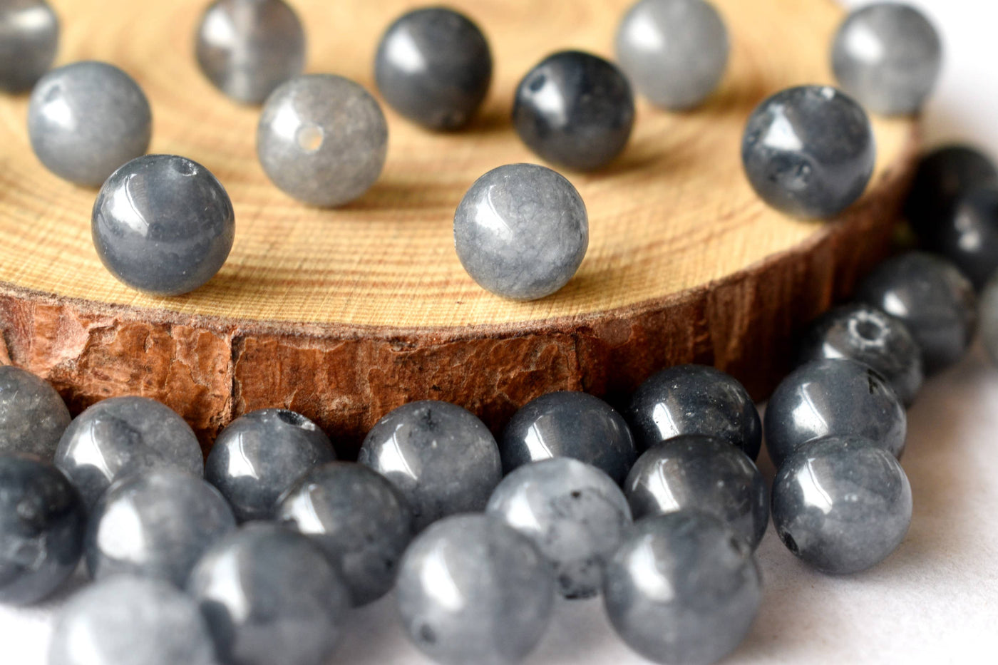 Iolite Beads, Natural Round Crystal Beads 6mm to 10mm