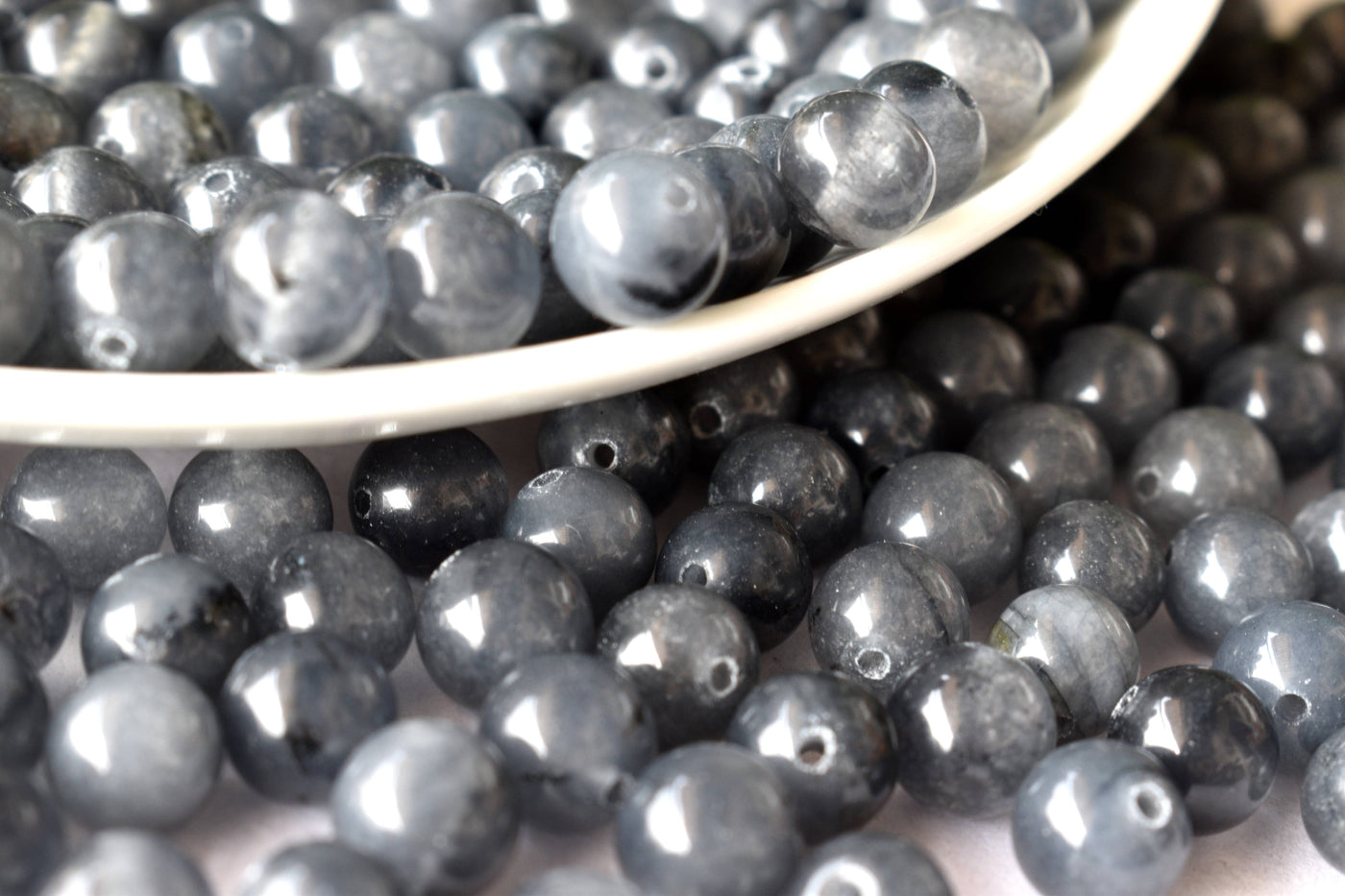 Iolite Beads, Natural Round Crystal Beads 6mm to 10mm