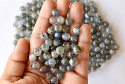 Labradorite Beads, Natural Round Crystal Beads 4mm to 12mm