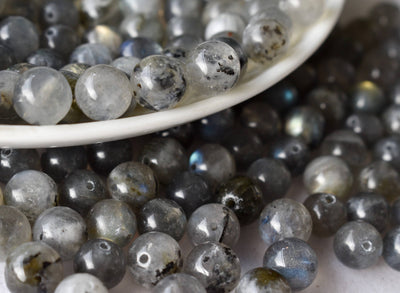 Labradorite Beads, Natural Round Crystal Beads 4mm to 12mm