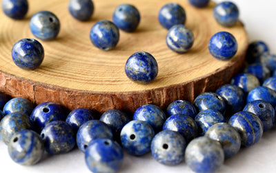 Lapis Lazuli Beads, Natural Round Crystal Beads 6mm to 12mm