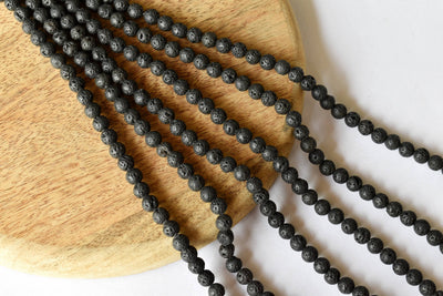 Lava Beads, Natural Round Crystal Beads 4mm to 12mm