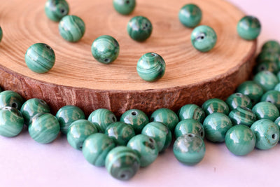 Malachite Beads, Natural Round Crystal Beads 6mm, 8mm