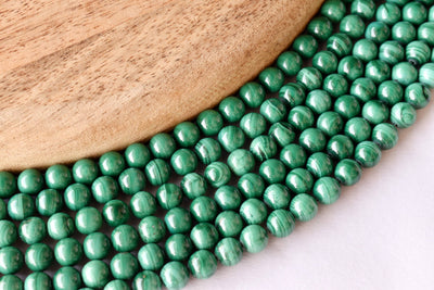 Malachite Beads, Natural Round Crystal Beads 6mm, 8mm