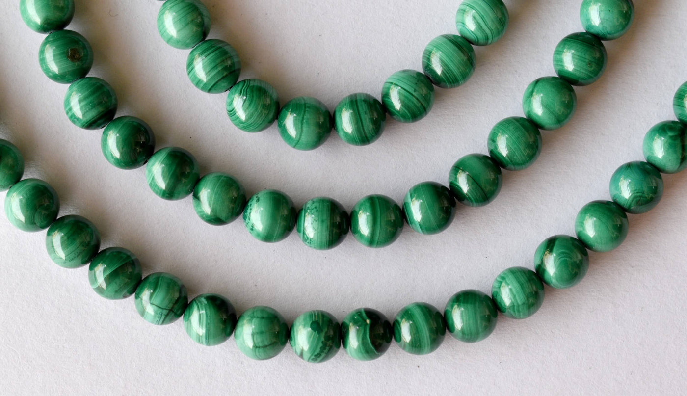 Malachite Beads, Natural Round Crystal Beads 6mm, 8mm