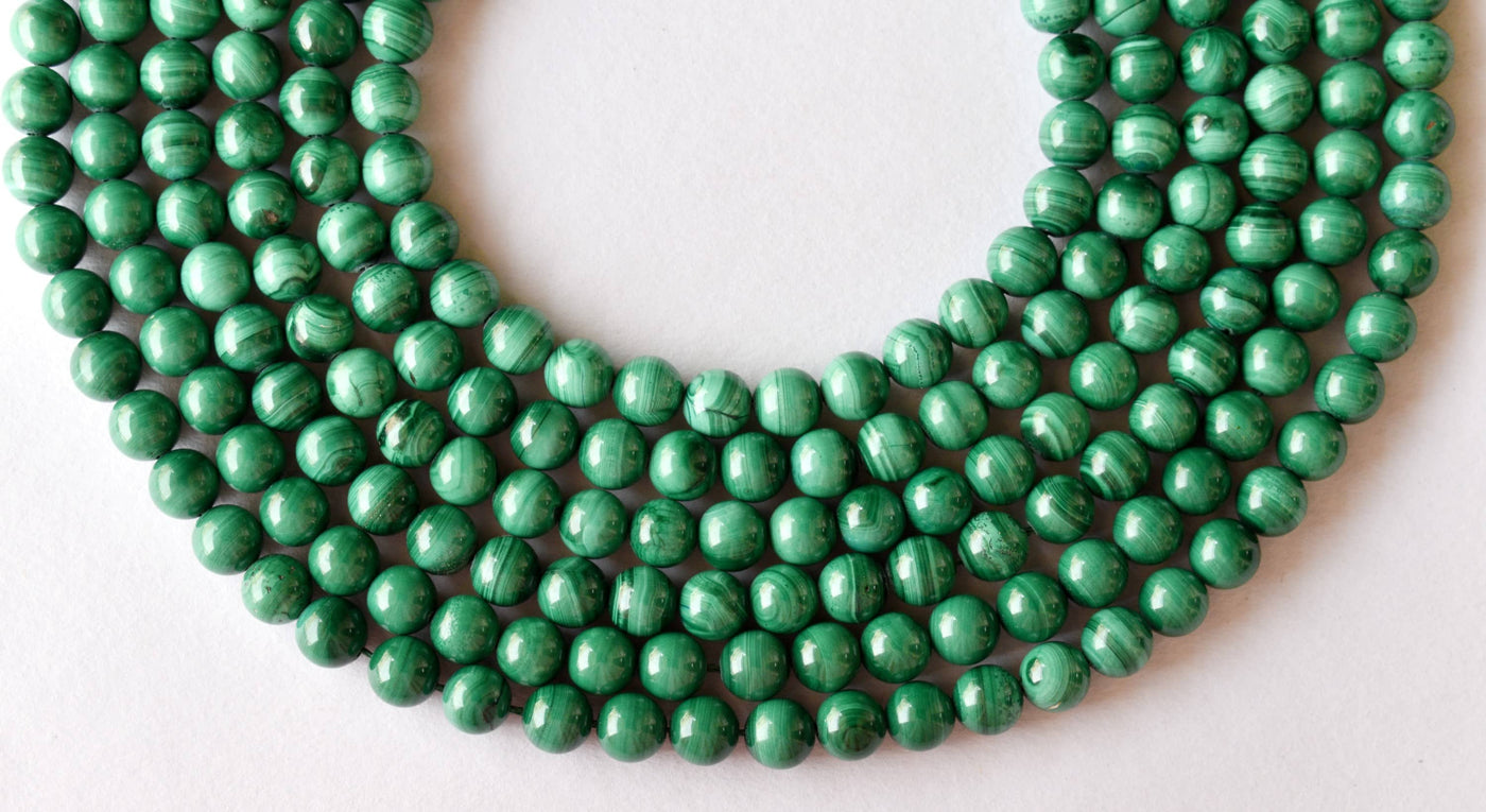 Malachite Beads, Natural Round Crystal Beads 6mm, 8mm