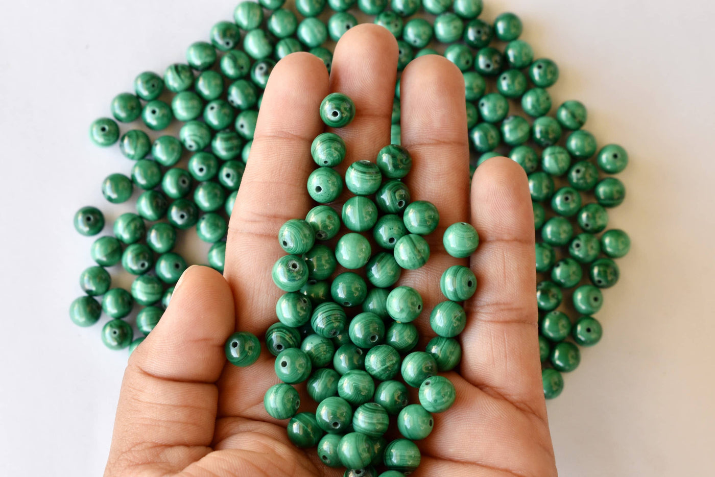 Malachite Beads, Natural Round Crystal Beads 6mm, 8mm