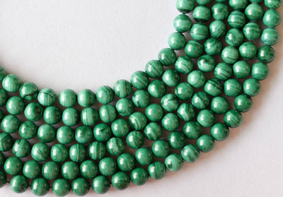 Malachite Beads, Natural Round Crystal Beads 6mm, 8mm