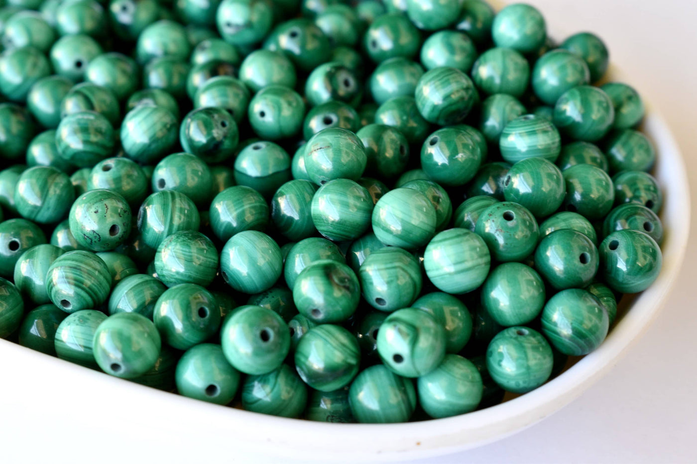 Malachite Beads, Natural Round Crystal Beads 6mm, 8mm