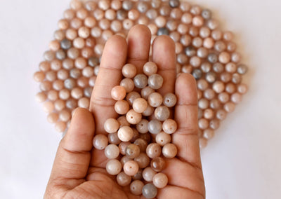 Moonstone Beads, Natural Round Crystal Beads 4mm to 12mm