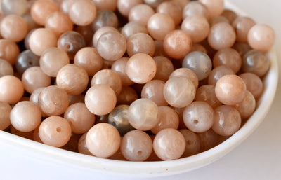 Moonstone Beads, Natural Round Crystal Beads 4mm to 12mm