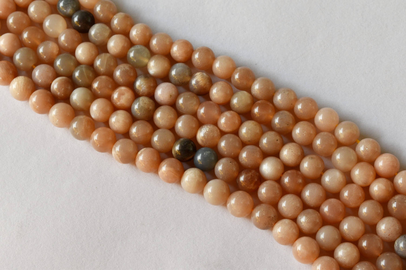 Moonstone Beads, Natural Round Crystal Beads 4mm to 12mm